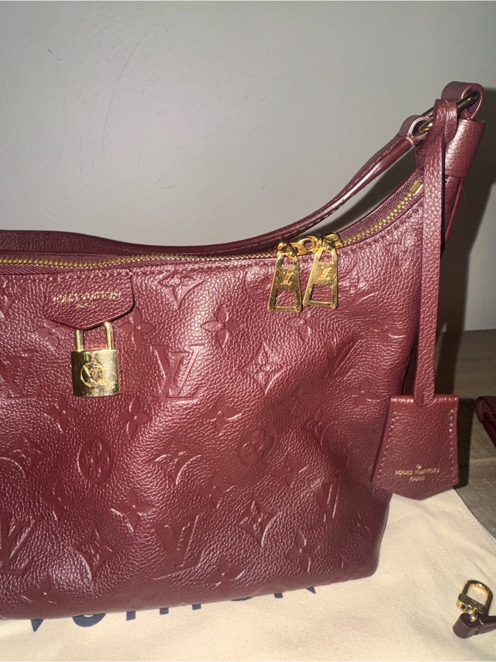 LOUIS VUITTON Authentic Sac Sport Purse PLUS Wallet & Coin Purse - Red/Wine - Picture 4 of 16